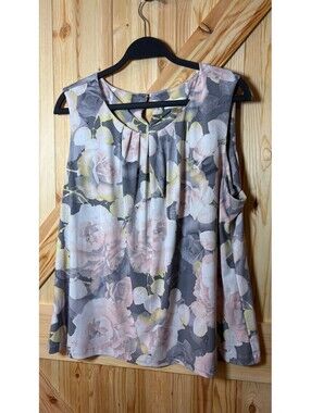 Calvin Klein Floral Sleeveless Blouse Size 2X